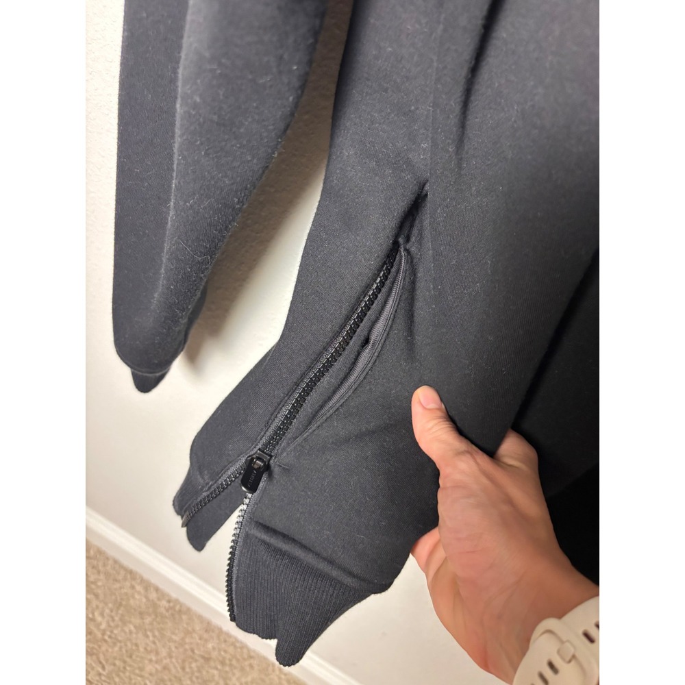 Athleta Cozy Karma 1/2 Zip Sweatshirt Black Pullover Fleece S/414895 - Picture 3 of 5